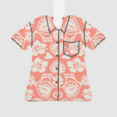 Keoni Hawaiian Monstera Leaf Damask Aloha Shirt Ornament (voorkant)