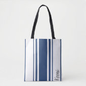 Keoni minimalistische strepen Monogram Tote Bag (Voorkant)
