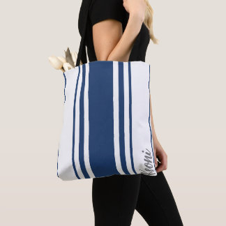 Keoni Minimalistische Strepen Monogram Tote Bag