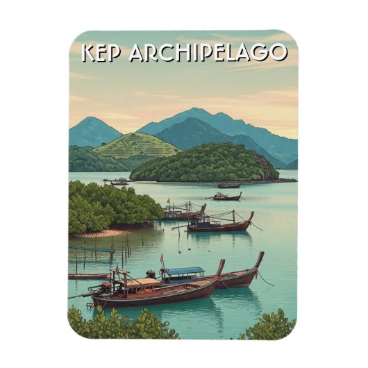 Kep-archipel Cambodja Magneet (Verticaal)