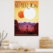 Kepler16b ruimtestation poster (Keuken)