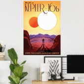 Kepler16b ruimtestation poster (Thuiskantoor)