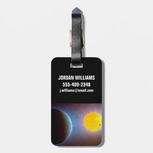 Kepler-10 sterrenstelsel. bagagelabel (Achterkant verticaal)