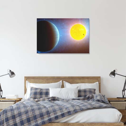 Kepler-10 Sterrensysteem. Canvas Afdruk (Insitu (Slaapkamer))