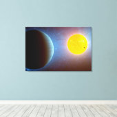 Kepler-10 Sterrensysteem. Canvas Afdruk (Insitu (Houten vloer))