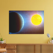 Kepler-10 Sterrensysteem. Canvas Afdruk (Insitu (Woonkamer))