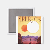 Kepler-16b: Binaire Zonsondergang Fijn Kunst Kunst Magneet (Voorkant / Achterkant)