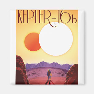 Kepler-16b: Binaire Zonsondergang Fijn Kunst Kunst Magneet