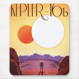Kepler-16b: Binaire Zonsondergang Fijne Kunst Kuns Muismat