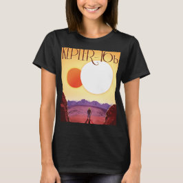 Kepler-16b: Binaire Zonsondergang Fijne Kunst Kuns T-shirt