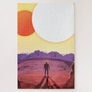 Kepler-16b: Binaire Zonsondergang Fijne Kunst Ruim Legpuzzel