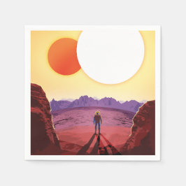 Kepler-16b: Binaire Zonsondergang Fijne Kunst Ruim Servet