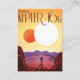Kepler-16b: Binaire Zonsondergang Kunstzinnige Rui Informatiekaartje