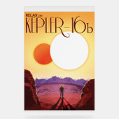Kepler-16b: Binary Solar Sunset Fine Art Space Acryl Bord (Voorkant)