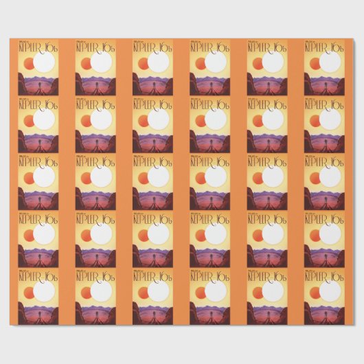 Kepler-16b: Binary Solar Sunset Fine Art Space Cadeaupapier (Vlak)