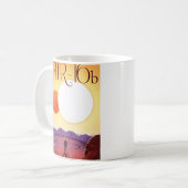 Kepler-16b: Binary Solar Sunset Fine Art Space Koffiemok (Voorkant links)