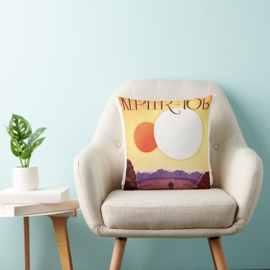 Kepler-16b: Binary Solar Sunset Fine Art Space Kussen (Stoel)