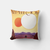 Kepler-16b: Binary Solar Sunset Fine Art Space Kussen (Voorkant)