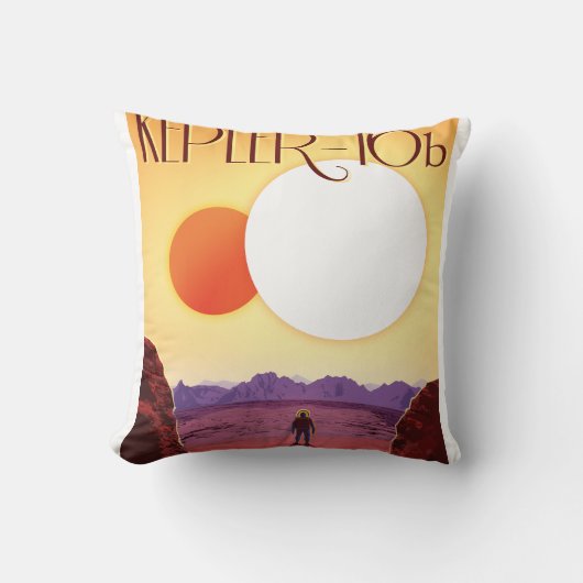 Kepler-16b: Binary Solar Sunset Fine Art Space Kussen (Voorkant)