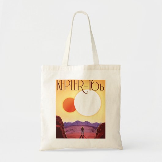 Kepler-16b: Binary Solar Sunset Fine Art Space Tote Bag (Voorkant)