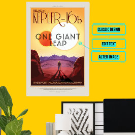 Kepler-16b - Ruimtetoerisme Poster