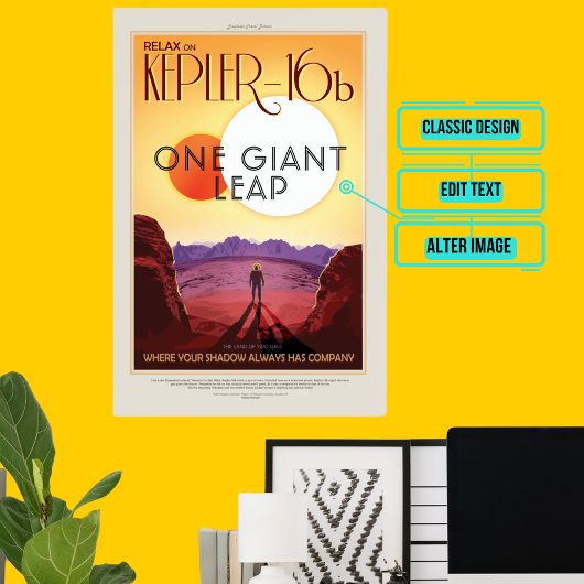 Kepler-16b - Ruimtetoerisme Poster