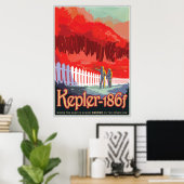 Kepler-186 f - waar de Gras altijd Redder is Poster (Thuiskantoor)