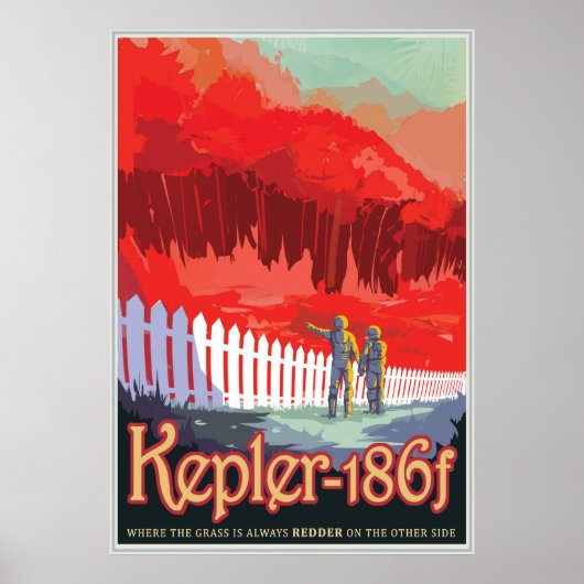 Kepler-186 f - waar de Gras altijd Redder is Poster (Voorkant)