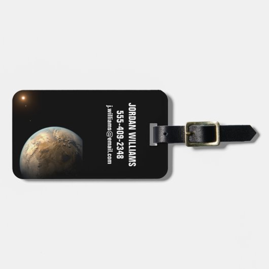 Kepler-186f draait om een verre ster. bagagelabel (Voorkant horizontaal)