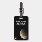 Kepler-186f draait om een verre ster. bagagelabel (Voorkant verticaal)