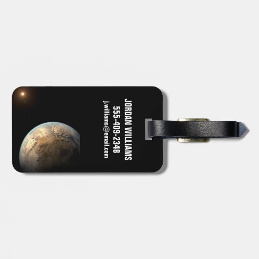 Kepler-186f draait om een verre ster. bagagelabel (Achterkant horizontaal)