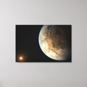 Kepler-186f draait om een verre ster. canvas afdruk