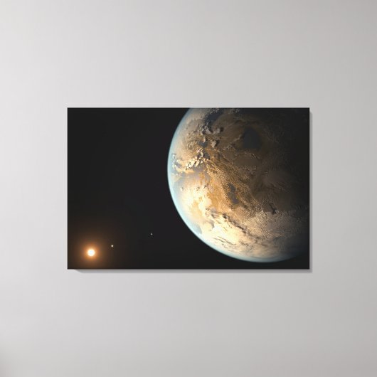 Kepler-186f draait om een verre ster. canvas afdruk (Voorkant)