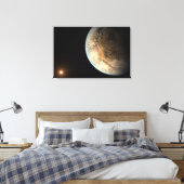 Kepler-186f draait om een verre ster. canvas afdruk (Insitu (Slaapkamer))
