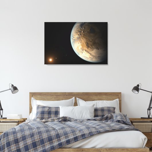 Kepler-186f draait om een verre ster. canvas afdruk (Insitu (Slaapkamer))