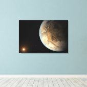 Kepler-186f draait om een verre ster. canvas afdruk (Insitu (Houten vloer))