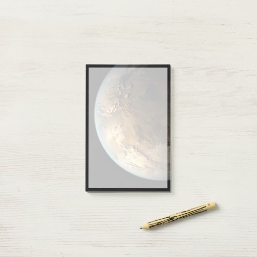 Kepler-186f draait om een verre ster. post-it® notes (Op bureau)