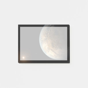 Kepler-186f draait om een verre ster. post-it® notes