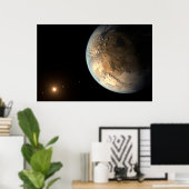 Kepler-186f draait om een verre ster. poster (Thuiskantoor)