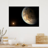 Kepler-186f draait om een verre ster. poster (Keuken)