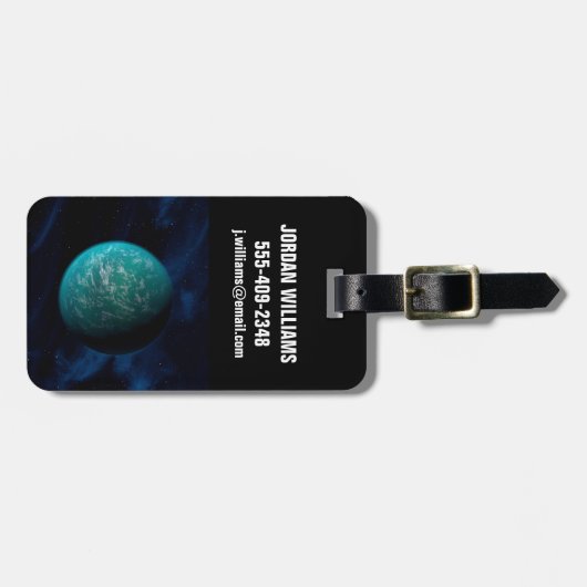 Kepler 22b, een exoplaneet. bagagelabel (Voorkant horizontaal)