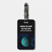 Kepler 22b, een exoplaneet. bagagelabel (Achterkant verticaal)