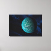 Kepler 22b, een exoplaneet. canvas afdruk (Voorkant)
