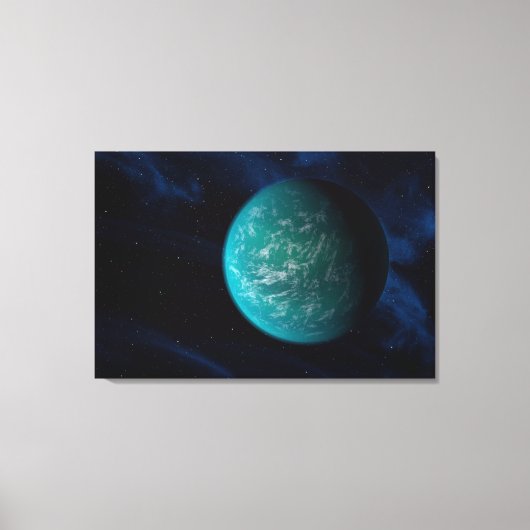 Kepler 22b, een exoplaneet. canvas afdruk (Voorkant)