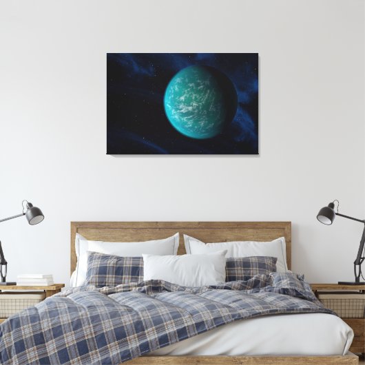 Kepler 22b, een exoplaneet. canvas afdruk (Insitu (Slaapkamer))