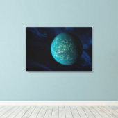 Kepler 22b, een exoplaneet. canvas afdruk (Insitu (Houten vloer))