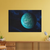 Kepler 22b, een exoplaneet. canvas afdruk (Insitu (Woonkamer))