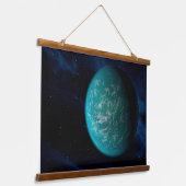 Kepler 22b, een exoplaneet. hangend wandkleed (Gebogen)