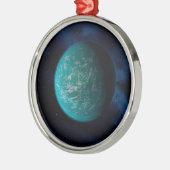 Kepler 22b, een exoplaneet. metalen ornament (Links)