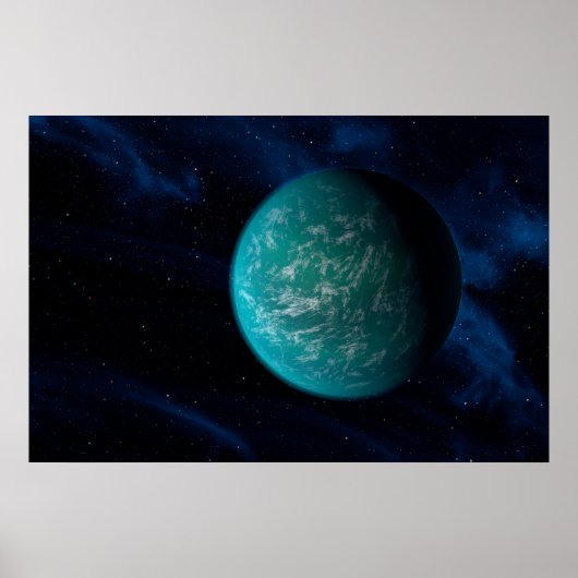 Kepler 22b, een exoplaneet. poster (Voorkant)